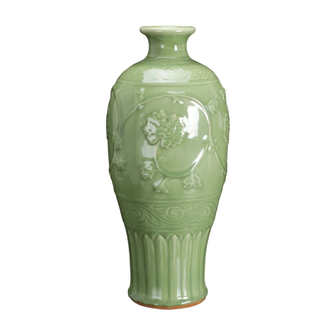 Chinese Ancient Ceramics: Southern Song to Yuan Dynasty, Longquan Celadon Vase with Peony and Tang (1 of 17)