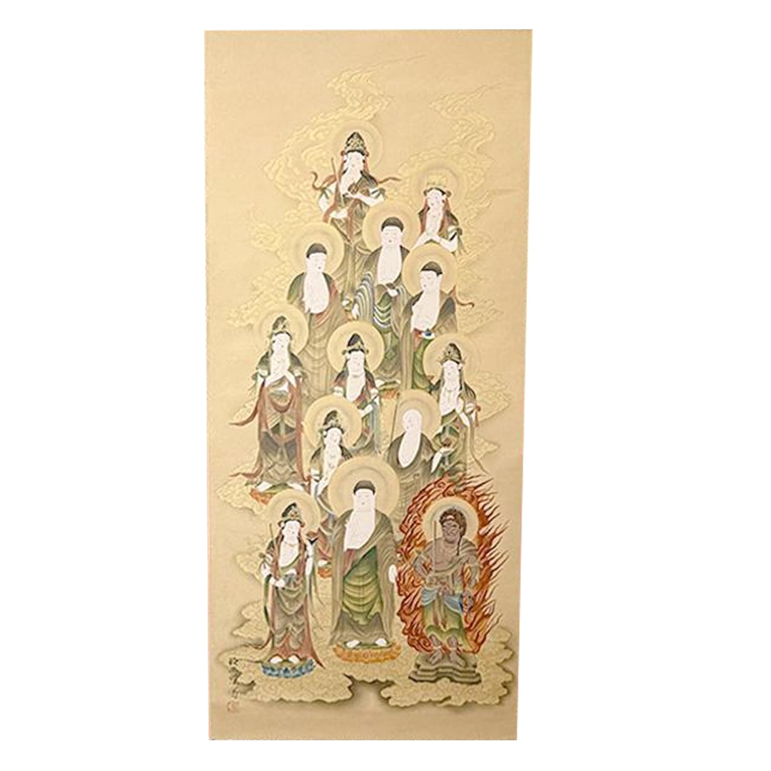 Matsui Reiji (Matsui Reiji) "Thirteen Buddhas" Hanging Scroll (1 of 18)