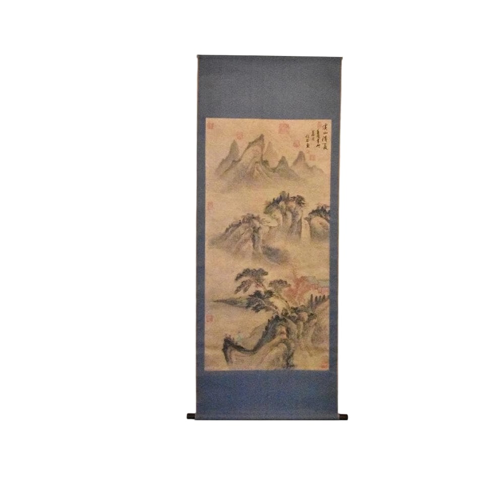 Chinese Art: Bo Shi Painting, "Clear Summer in the Mountain Stream", Ink Landscape Painting, (1 of 18)