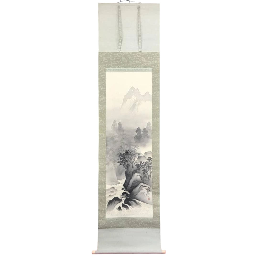 Summer Landscape Painting / Landscape Painting / Mountain Home Painting / Hanging Scroll (1 of 11)