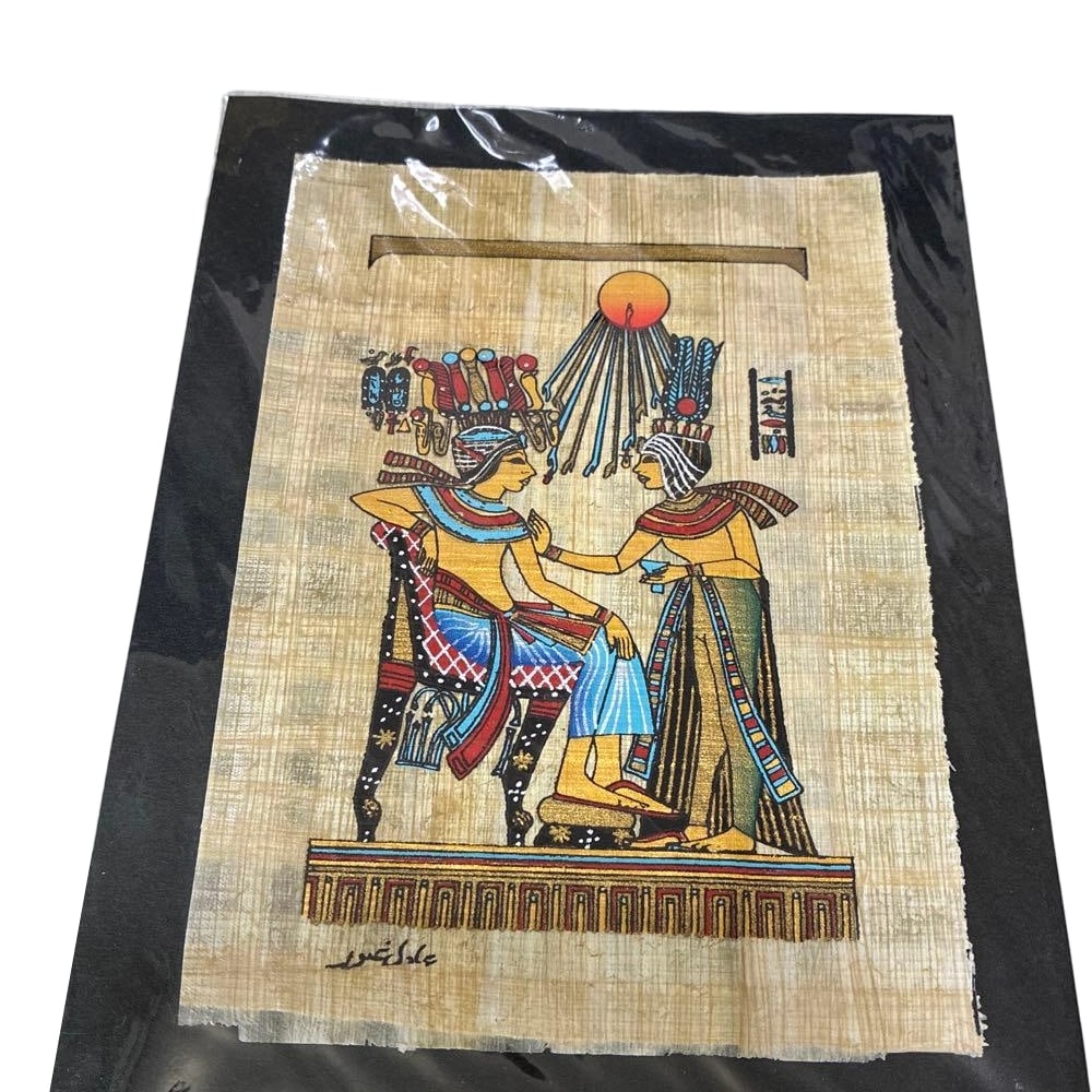 Brand New Papyrus Painting of the Tutankhamun Exhibition (1 of 3)