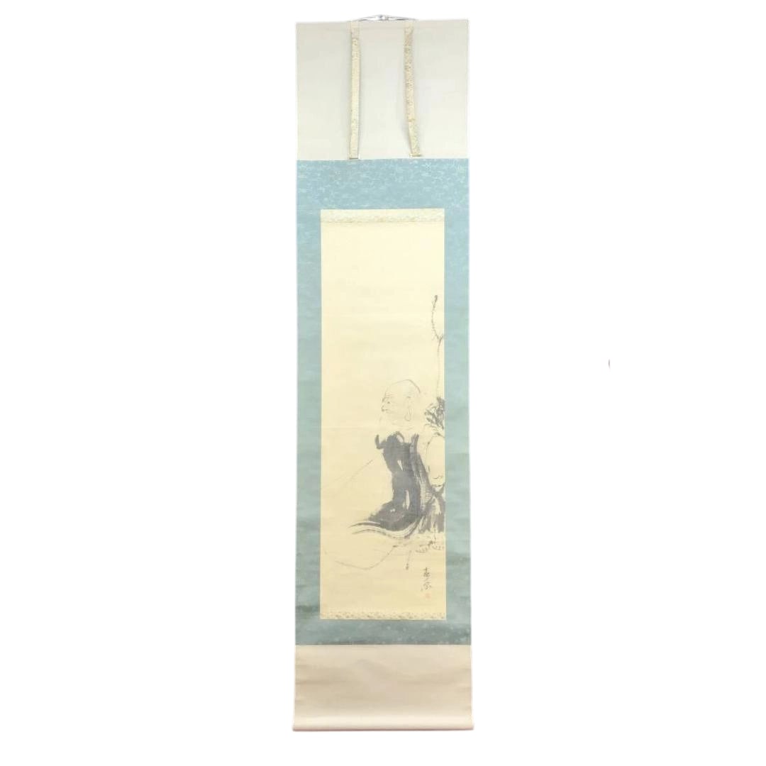 Yamamoto Shunkyo (Yamamoto Shunkyo) / Hotei Painting / Jurojin Painting / Figure Painting / One of: Yamamoto Shunkyo Birth and Death Years: Meiji 4 (1872) - Showa 8 (1933) Era: Meiji to Early Showa Period Field: Nihonga Painter (Maruyama-Shijo School) Real Name: Kaneemon Pseudonyms: En'yu-sai, Ittet