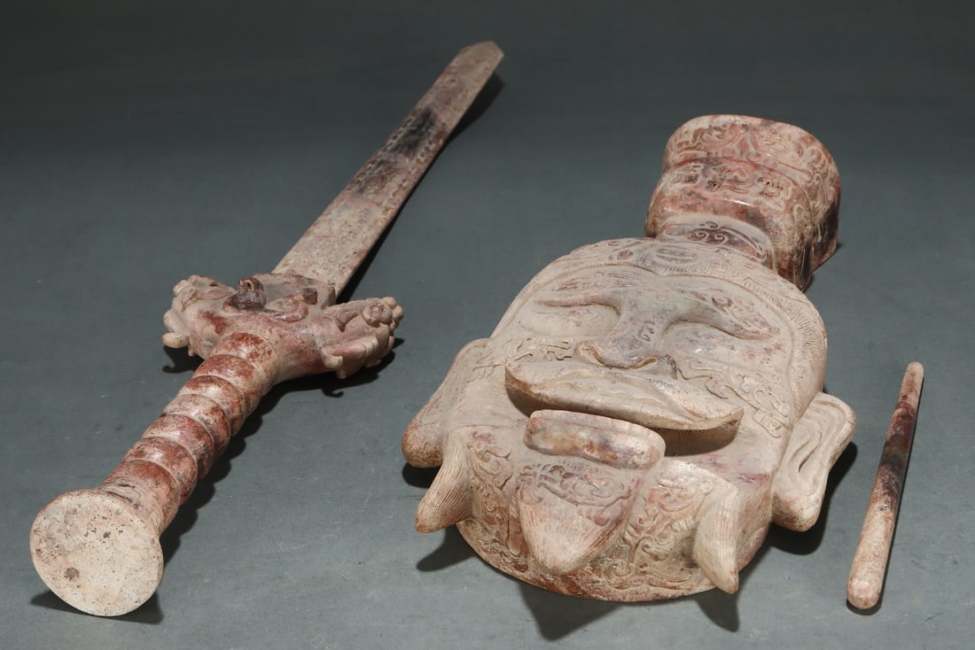 Old Collection Jade Sword - 5
