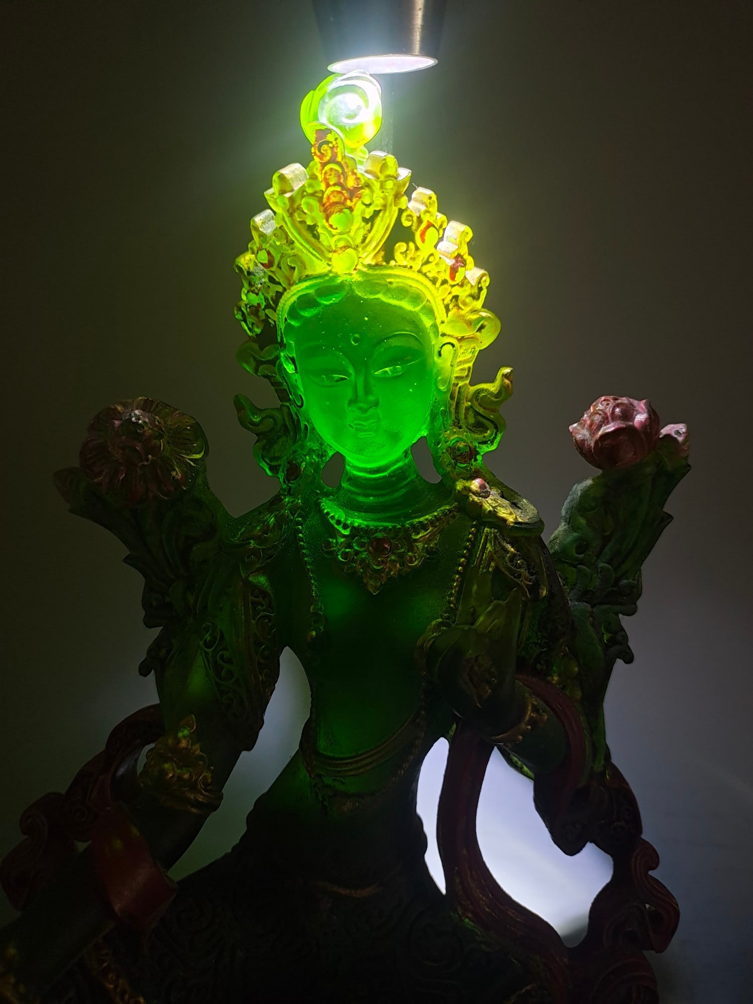 Glazed Painted Buddha Statue - 10