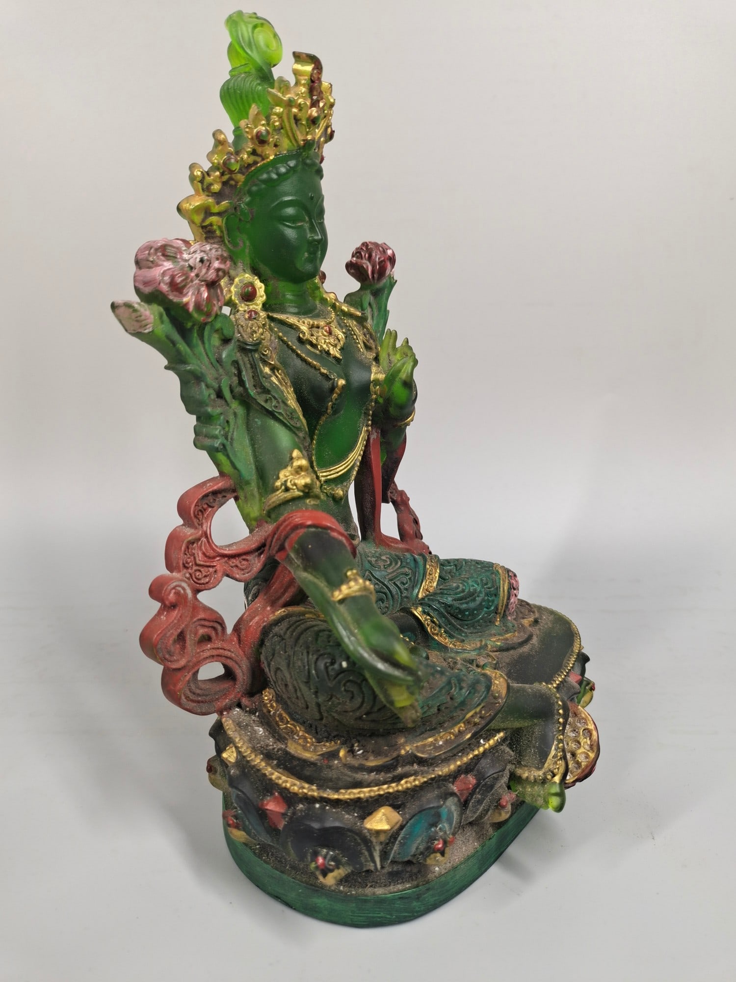 Glazed Painted Buddha Statue - 4