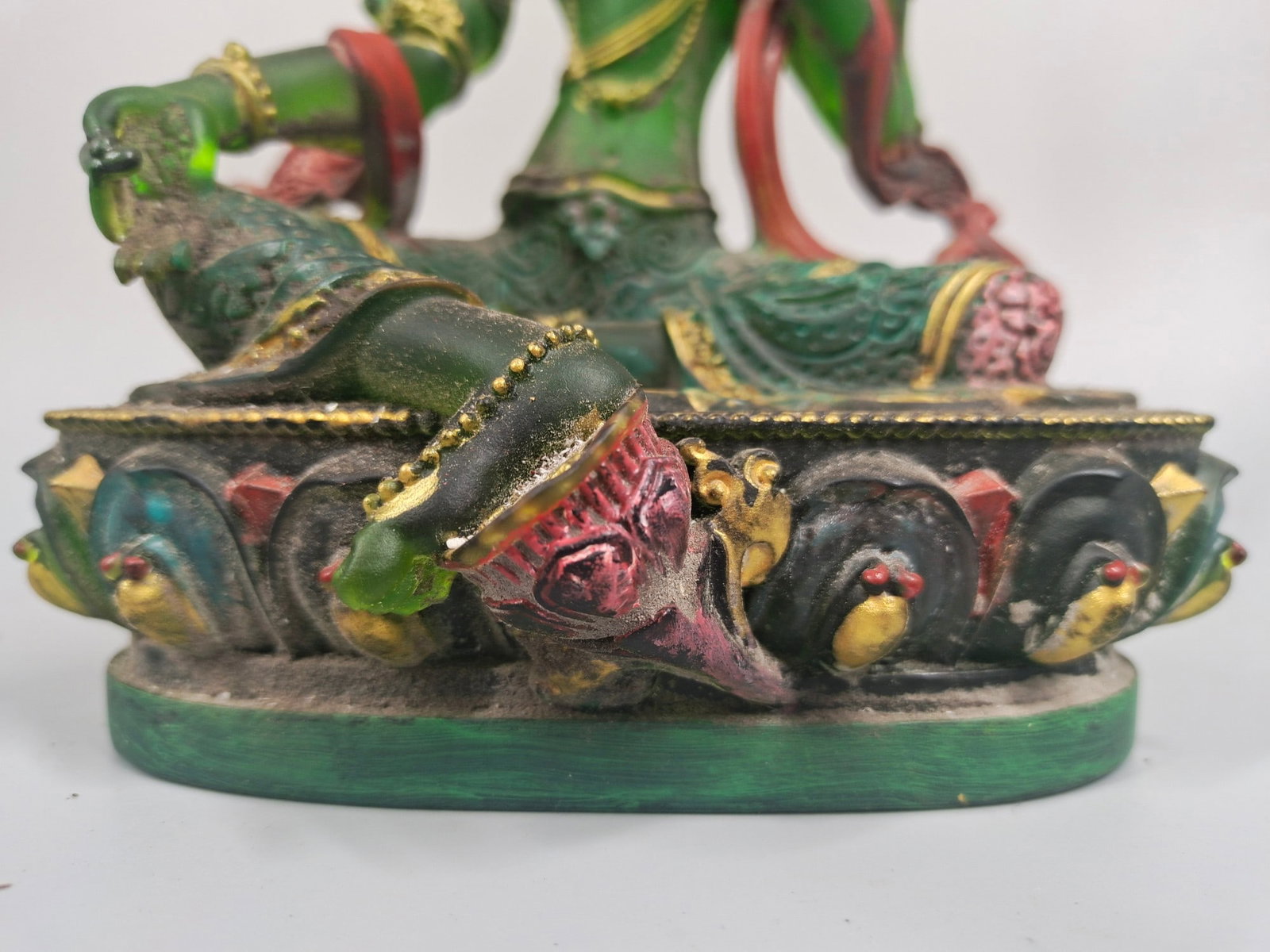 Glazed Painted Buddha Statue - 8