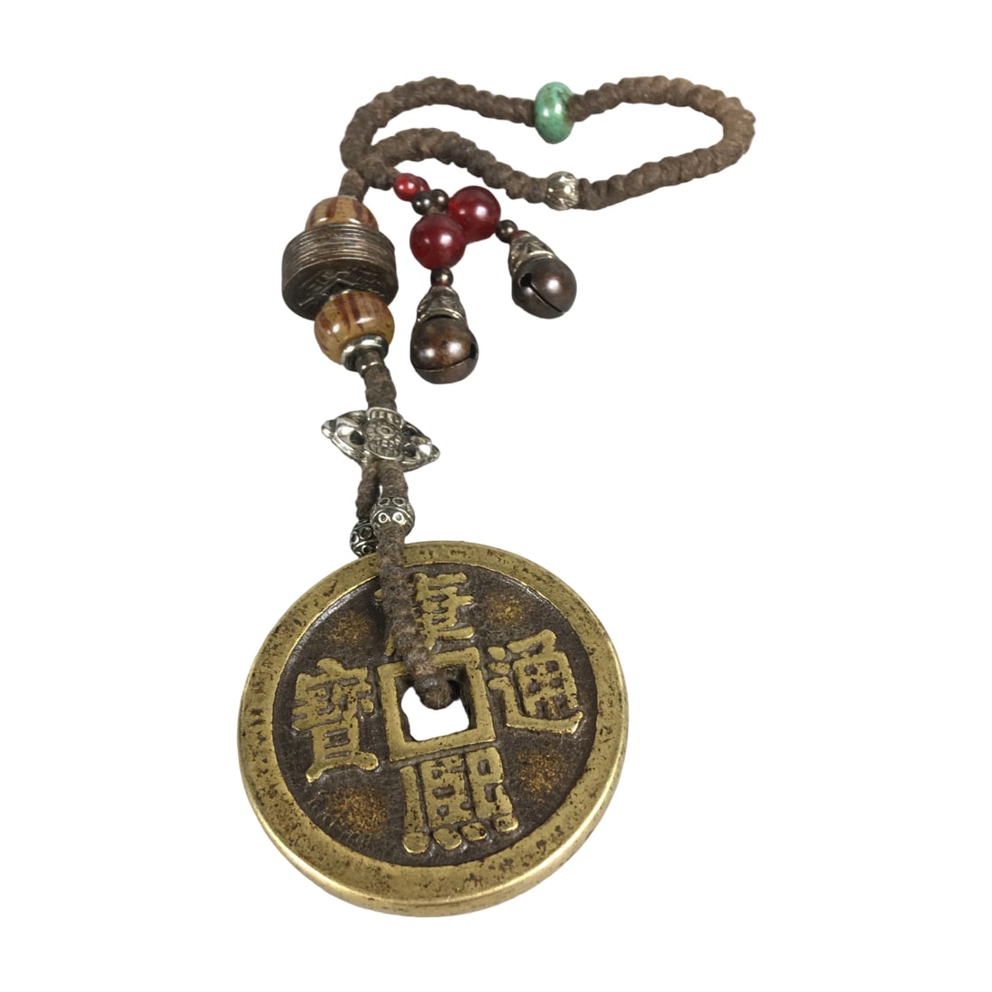 Kangxi Tongbao Copper Coin Pendant: This Kangxi Tongbao copper coin pendant features a thick patina, showcasing the unique charm of natural copper coins. The surface is aged with a perfect condition, offering high collectible value.Leng