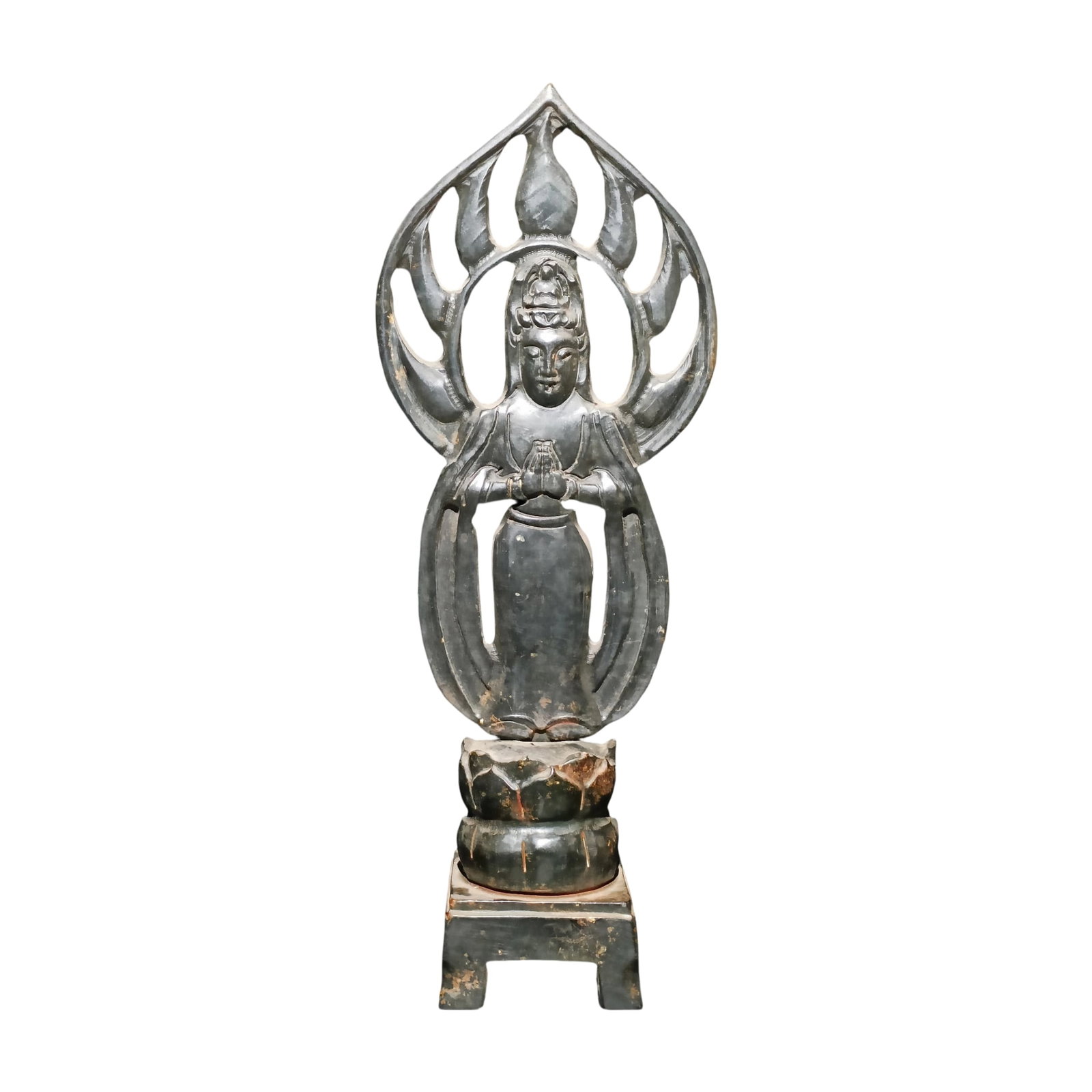 Meteorite Guanyin Buddha Statue Ornament (1 of 7)