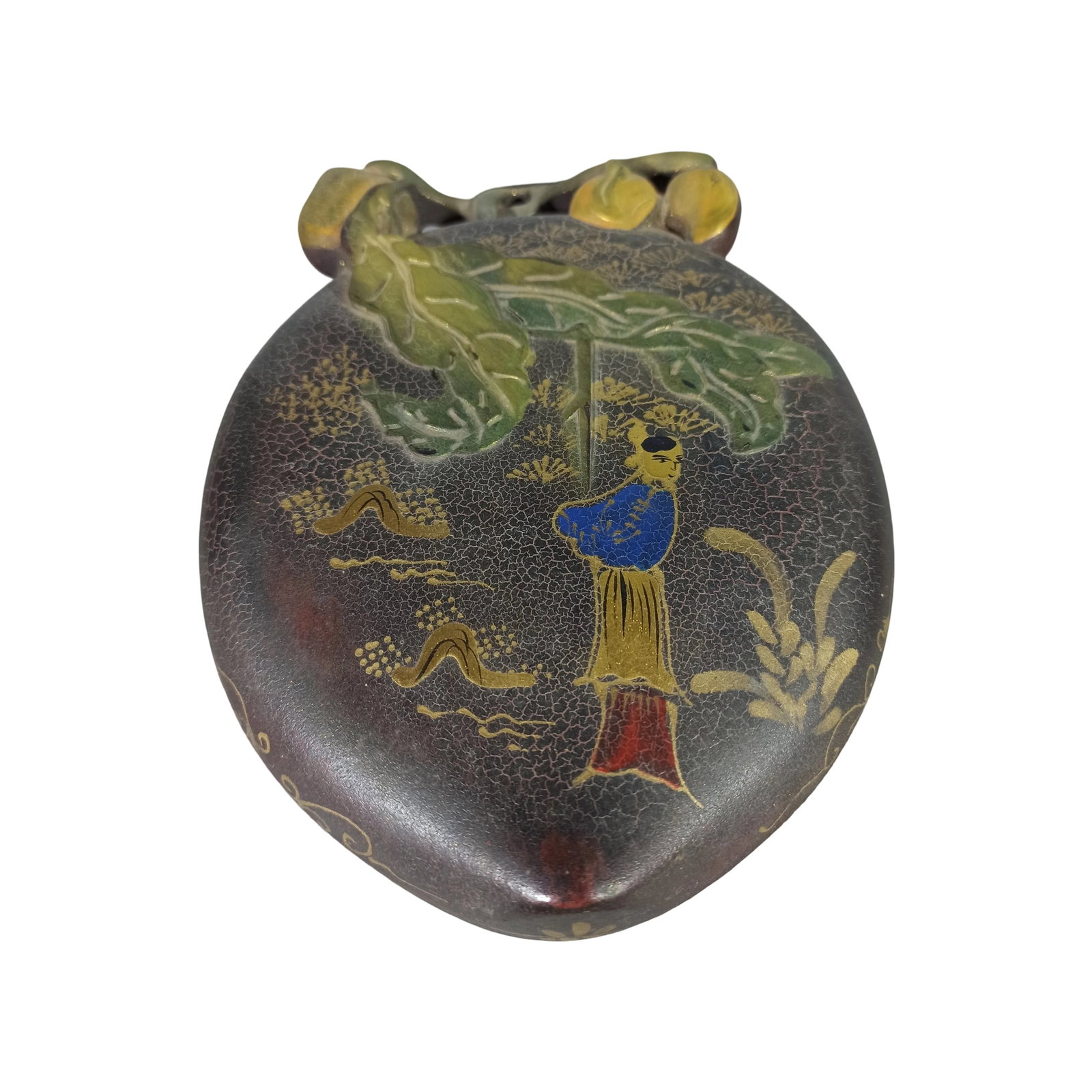 Old Lacquer Purple Stone Inkstone Set (1 of 10)