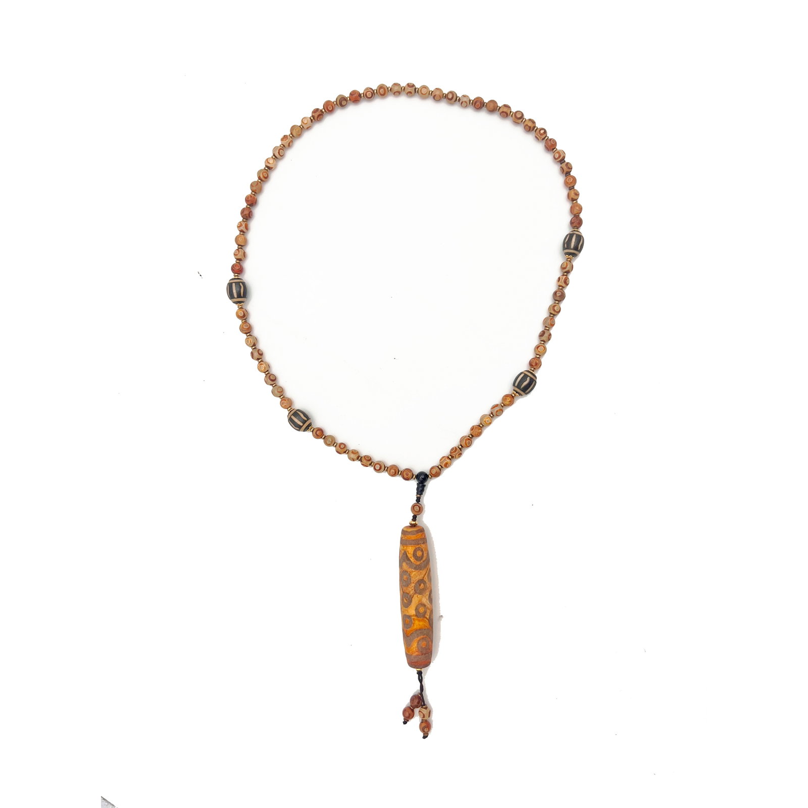Necklace with Dzi Beads (1 of 8)