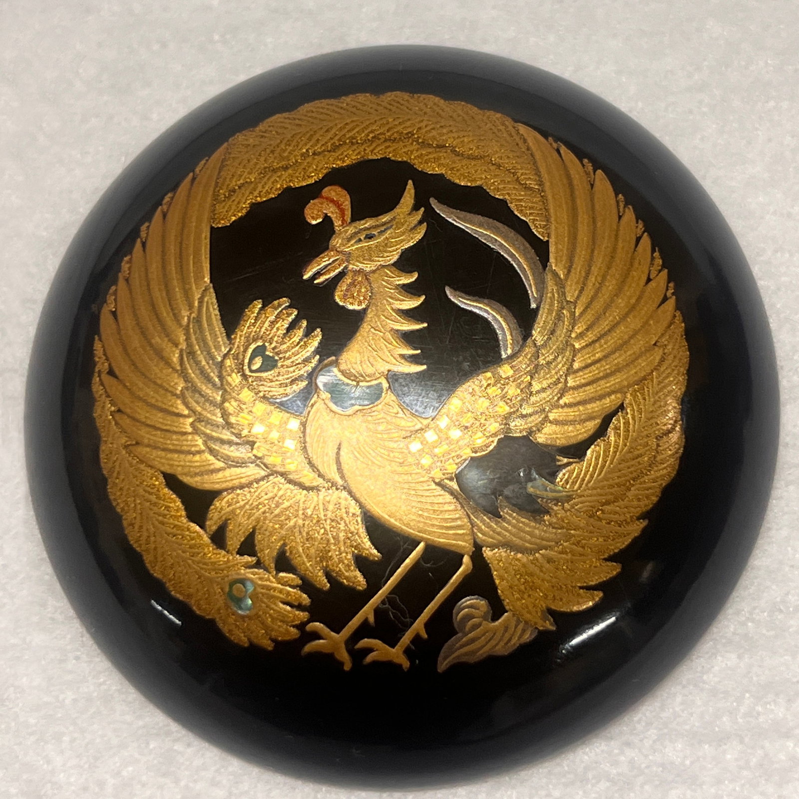 Japanese Traditional Lacquer Art High Maki-e Phoenix Pattern Incense Box (1 of 7)