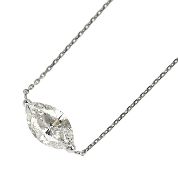 Pre-owned - Brand New Pt950/Pt850 LDH Marquise Cut Diamond Pendant Necklace 0.705 Carats: Description of Item Accompanied by a grading report from the Central Gem Laboratory, an elegant platinum 950/850 necklace set with a 0.705-carat diamond. The diamond is F color, SI2 clarity, with incl