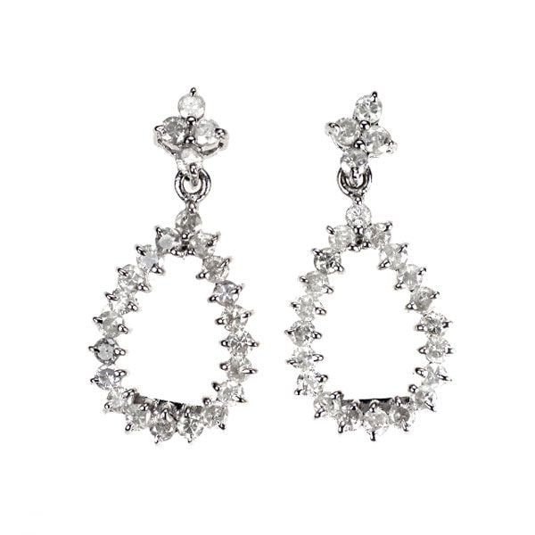 Pre-owned K18WG Diamond Earrings, 1.00 Carat (1 of 3)