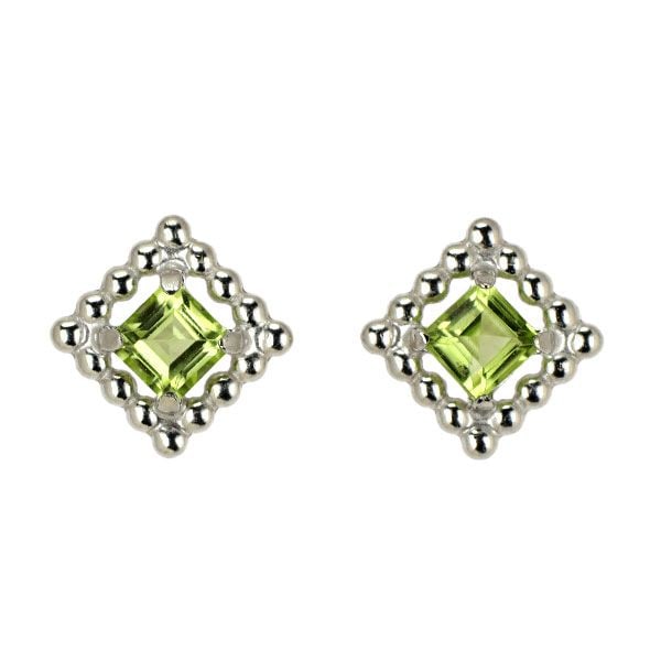 Pre-owned - Brand New K10WG Peridot Earrings (1 of 3)