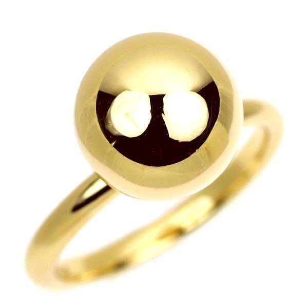 Pre-owned Tiffany K18YG Ring, Hardware Collection, Spherical Shape: An elegant yellow gold ring from Tiffany's popular Hardware collection. The Hardware series is designed to pay tribute to independent women living in New York, characterized by an understated yet refi
