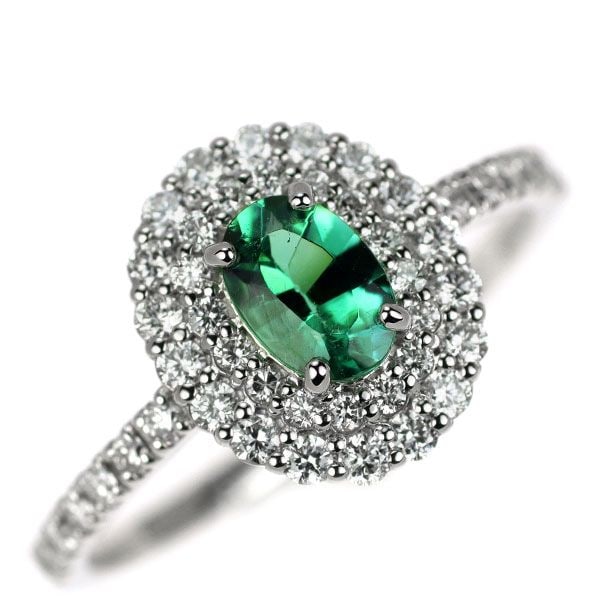 Pre-owned - Brand New Pt950 GIA Origin Identification with Direct Green Brazilian Paraiba Tourmaline (1 of 5)
