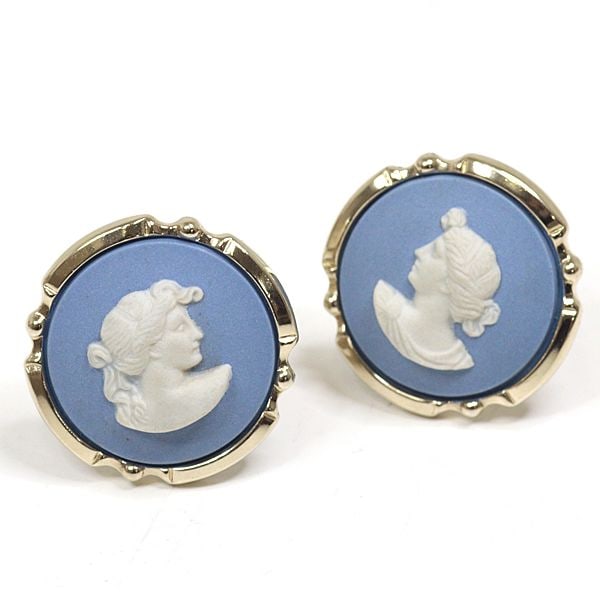 Second-hand - WEDGWOOD Cufflinks THE MUSES Blue Gold White Cufflink Links (1 of 3)