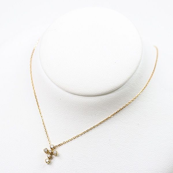 Pre-owned Star Jewelry K18YG Diamond Cross Necklace 40cm Cross Yellow 18K Gold 0.10 Carat: Category: Branded Jewelry Brand: Star Jewelry Item Name: K18YG Diamond Cross Necklace Reference Price: Model: Grade: A Size: Length approximately 40cm, Pendant approximately W7.0xH9.5xD2.4mm Material: