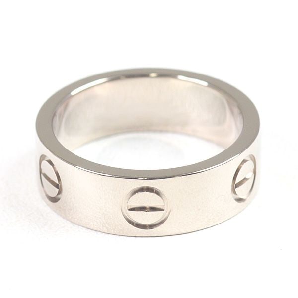Pre-owned Cartier Love Series Ring, Classic Model, K18 White Gold, Size #48 (Actual Size 7.5), Width: Category: Branded Jewelry Brand: Cartier Product Name: Love Series Ring Classic Model Model Number: Reference Price: Grade: A Size: Marked Size: 48 Actual Size: 7.5 Width Approximately 5.5mm Material:
