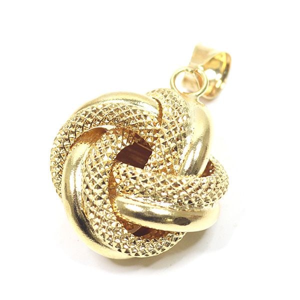 Second-hand - UNOAERRE K18YG Love Knot Pendant 0.9g 18846 750YG Clasp Hollow NJ Unused Item: Item Name: UNOAERRE K18YG Love Knot Pendant Model Number: 18846 Reference Price: Grade: N Dimensions: Approximately W13.1 x H20.7 (including bail) x D7.3mm, Bail Inner Diameter Approximately W2.1 x H3