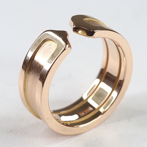 Pre-owned - Cartier C2 Ring, C de Cartier Collection, 750 K18 Rose Gold, Size #49, Japanese Size 9, (1 of 6)