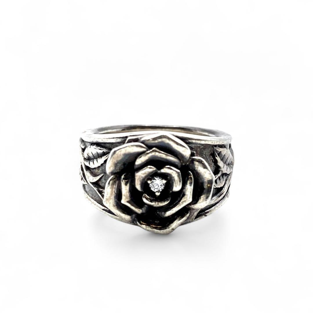 Second-hand - Silver 925 Stamped Ring Size 12 Rose Cubic Zirconia Rose (1 of 13)
