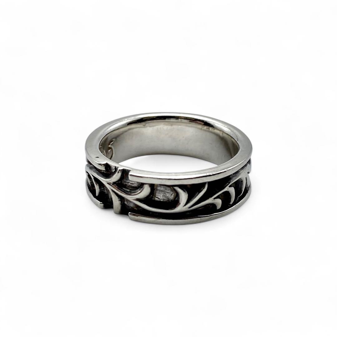 Second-hand - Arabesque Pattern Silver 925 Stamped Ring, Size 11 - 4
