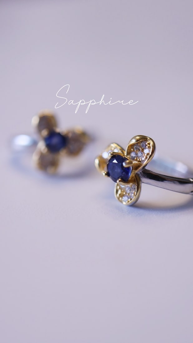 Natural Sapphire Earrings: These earrings feature natural sapphires as the main stones, showcasing a fresh and elegant temperament, while the unique clover shape adds a touch of liveliness. The exquisite setting in 925 sterling