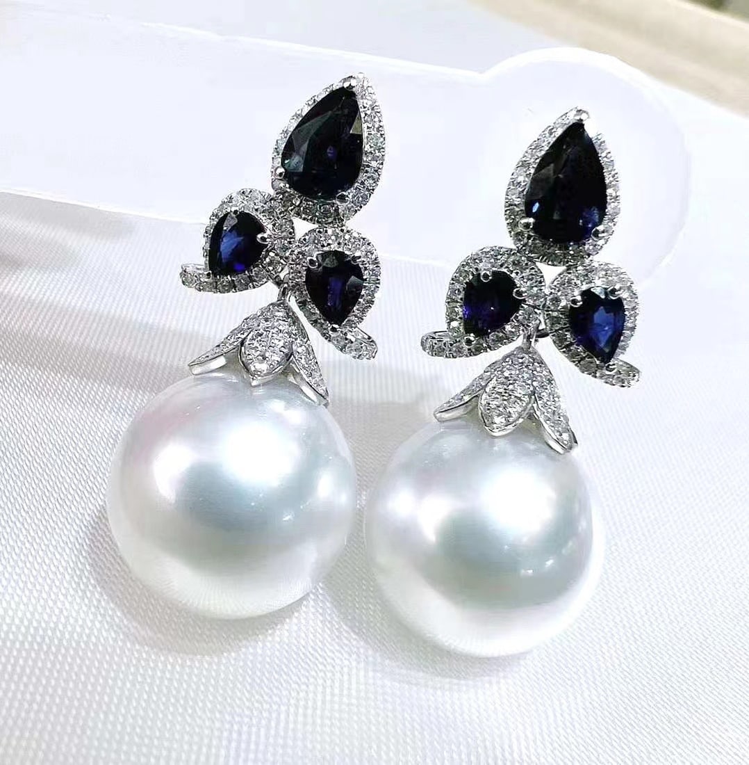 S925 Natural Slightly Flawed Pearl Earrings (1 of 9)