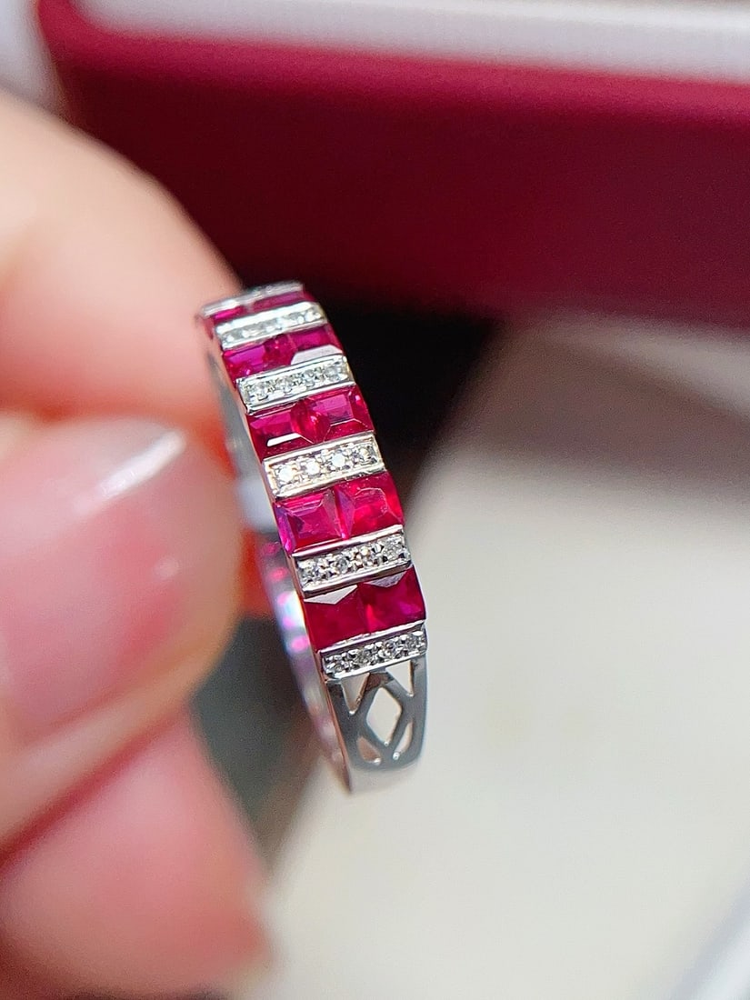 18K Gold Natural Unheated Ruby Ring - 3