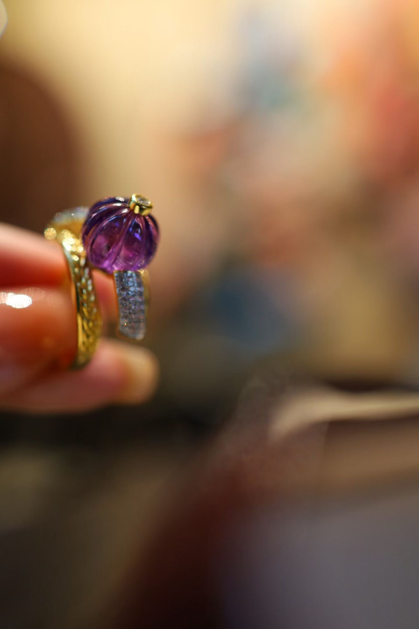 Natural Amethyst Ring - 4