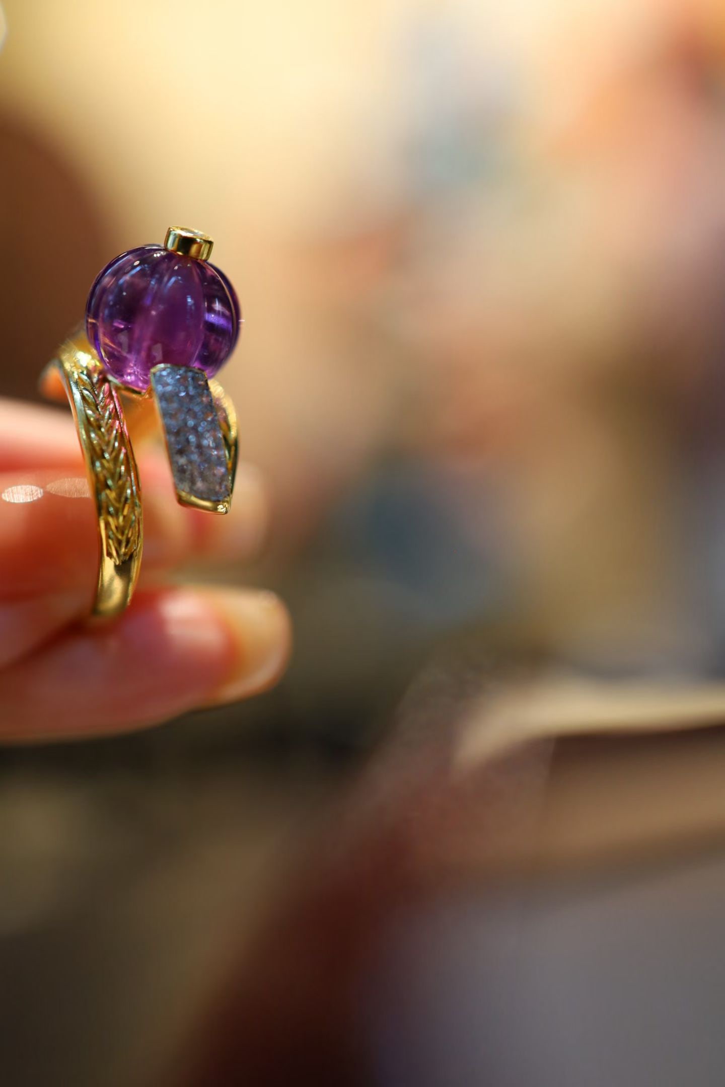 Natural Amethyst Ring - 5