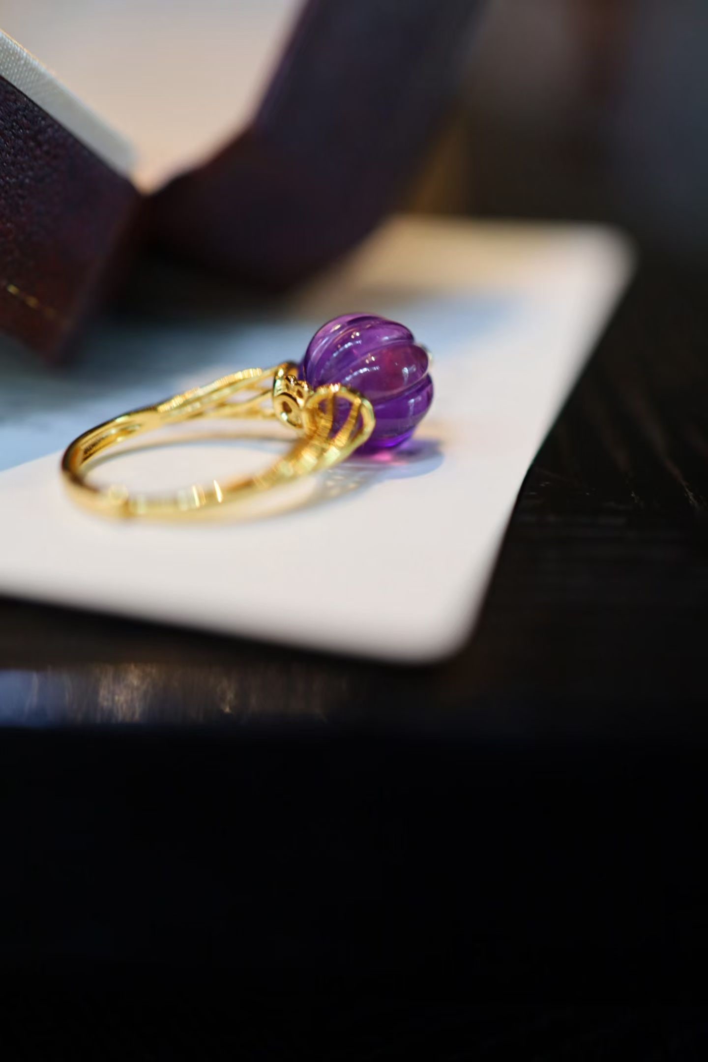 Natural Amethyst Ring - 7