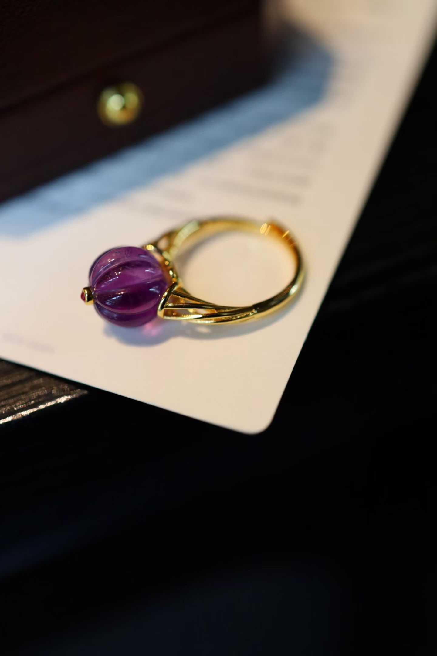Natural Amethyst Ring - 9