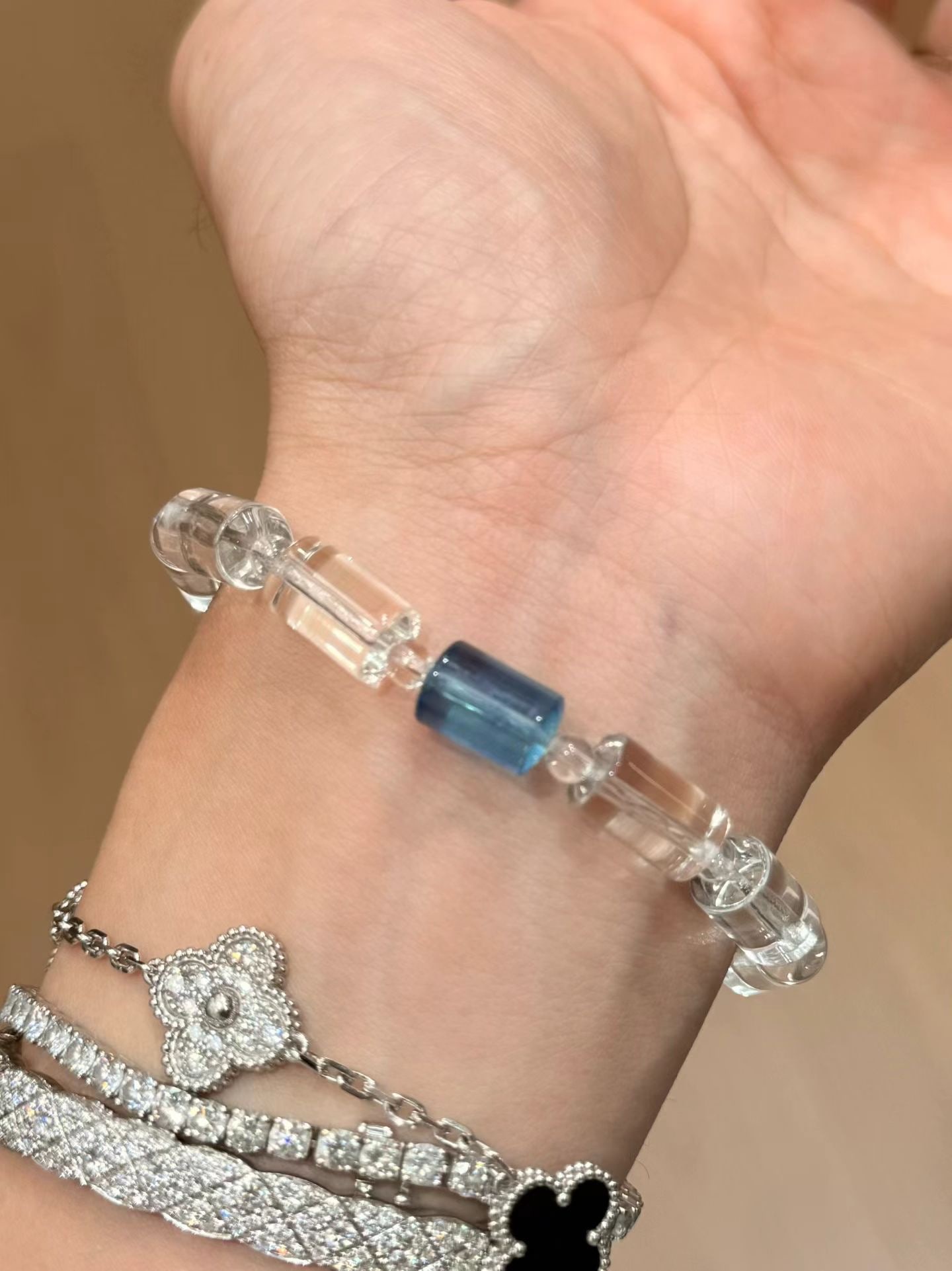 White Crystal Bracelet - 5