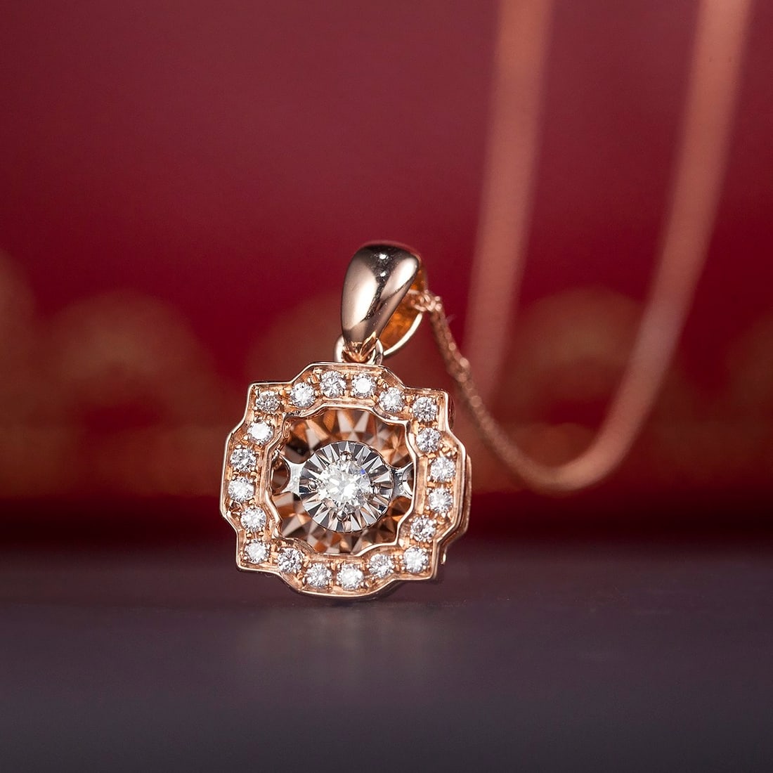18K Gold Diamond Pendant (1 of 7)