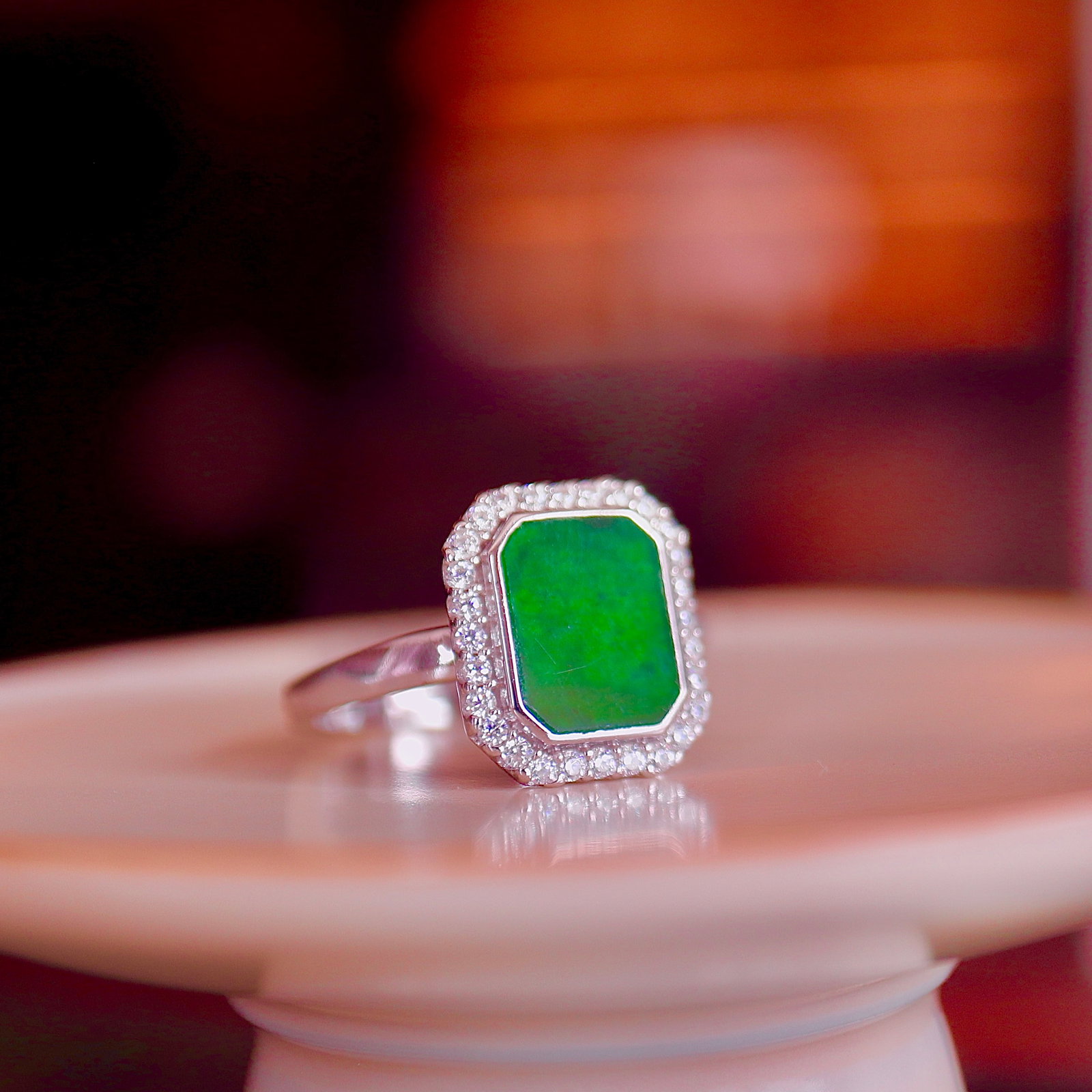 Natural Jadeite Ring - 3