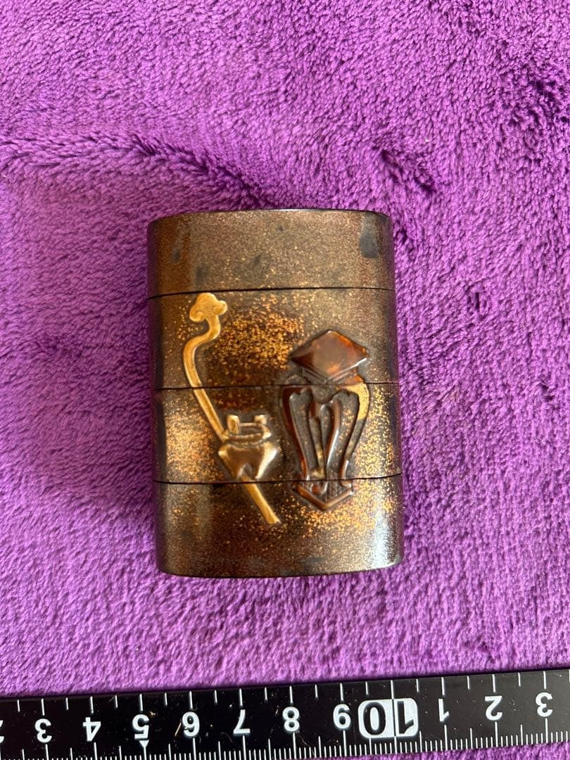 Inro netsuke outer shell maki-e samurai - 10