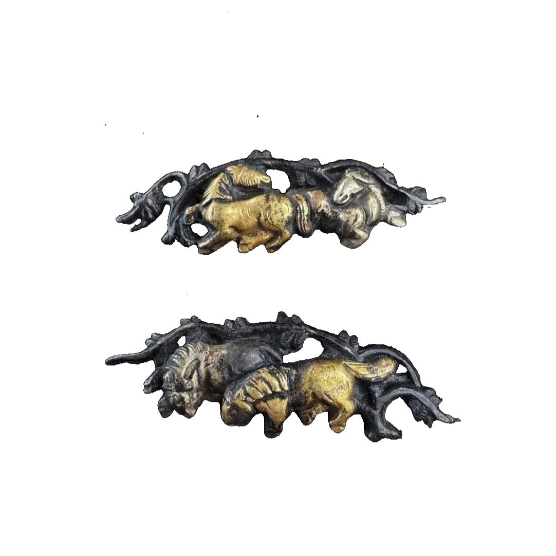 Mekugi, Horse Painting, Japanese Sword, Antique, Small Accessories, Swords and Blades, Sword: Mekugi, Horse Painting, Japanese Sword, Antique, Small Accessories, Swords, Sword Fittings, Armor, Curio