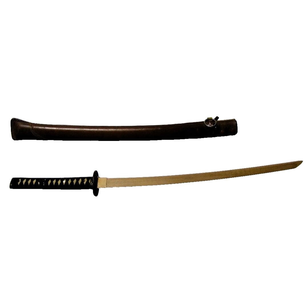 Former Japanese Army Practical Type Sword Mounting with Bamboo Light Blade Insert: Former Japanese Army Combat-Type Sword Mounting with Bamboo Blade This item is a "non-authenticated collectible of undetermined authenticity" without certification from a professional institution. It