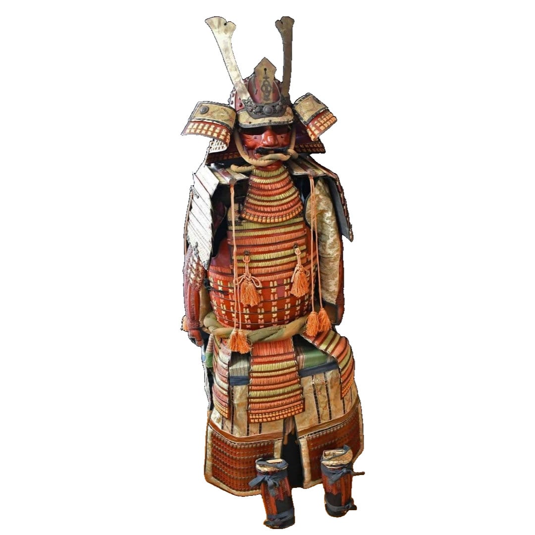Armor Set: A suit of gold small-scale laced armor with two-piece cuirass and helmet, Late Edo (1 of 19)