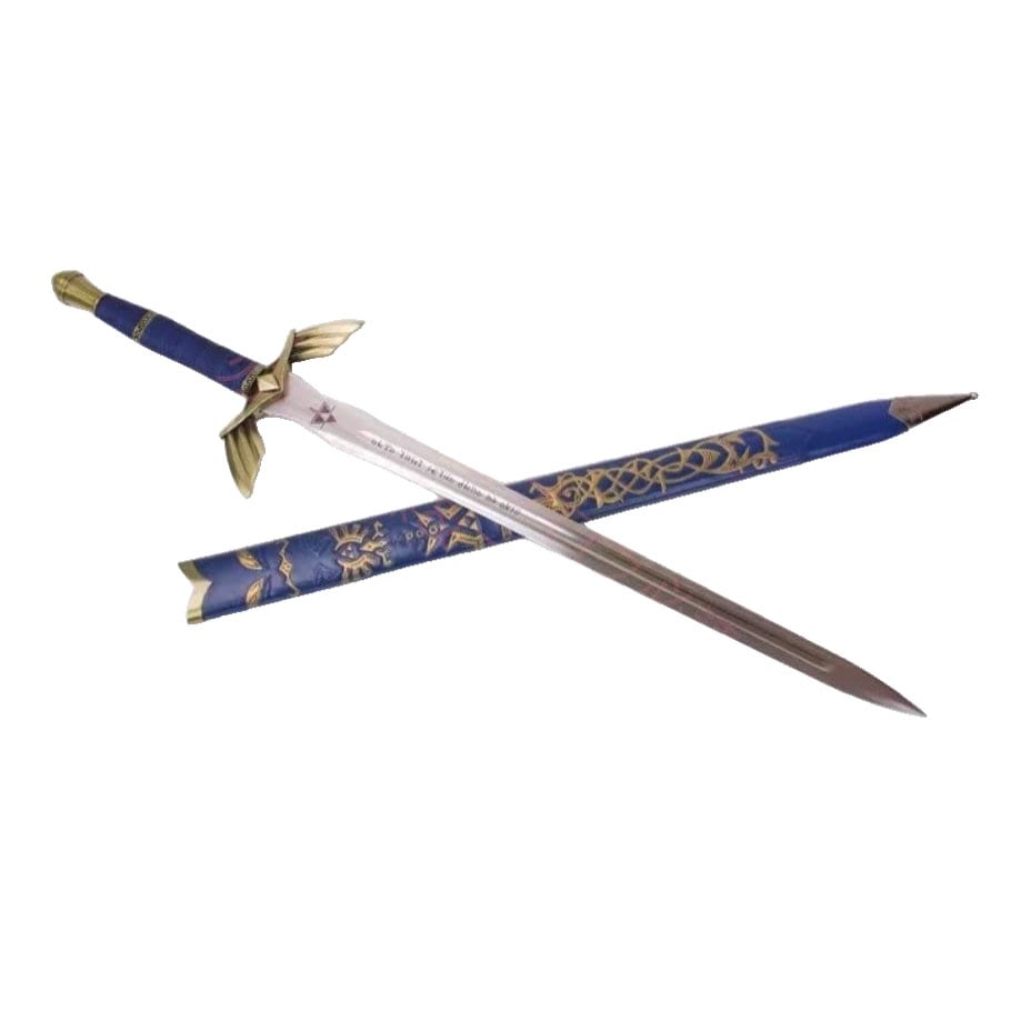 The Legend of Zelda Link Master Sword Replica Cosplay Display Gift: The Legend of Zelda Link Master Sword Replica Cosplay Display Gift This item is a replica sword, unsharpened. The blade is made of a special alloy. Overall length is 124 cm, with the sheath removed it