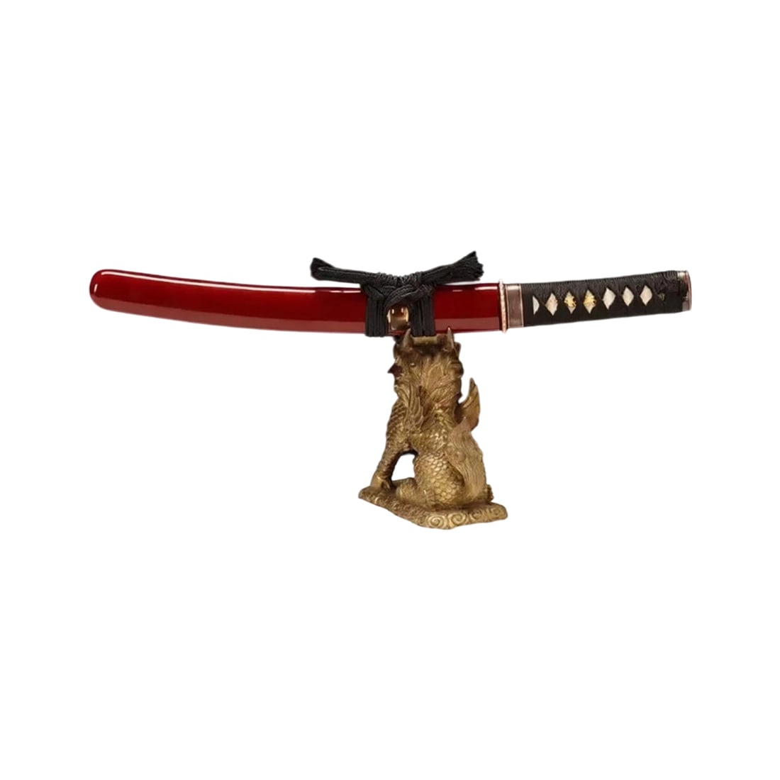 A fearsome creation of a samurai small wakizashi, martial equipment, sword fittings, Japanese sword, (1 of 4)