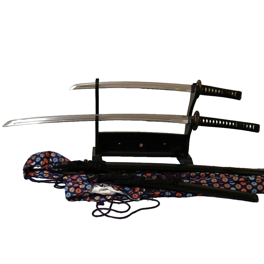Iaido sword, replica sword, Japanese sword with bo-hi blade, sword stand, sword bag, mekugi-nuki, (1 of 10)
