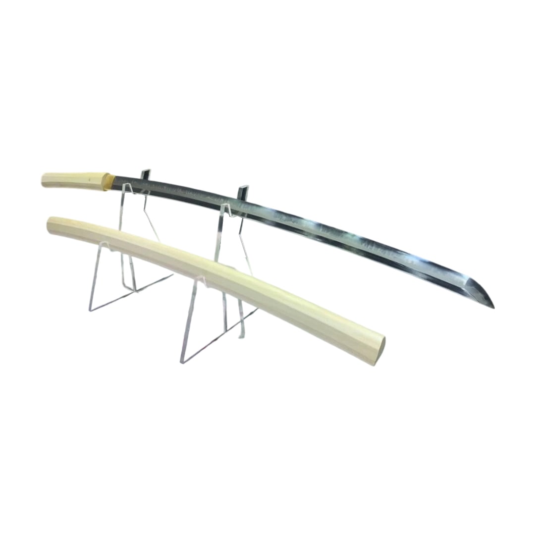 White wood aikuchi koshirae, iai katana, true yokote, replica sword, martial arts equipment, sword: White Wood Aikuchi Mounting Iaito Katana True Yokote Replica Sword Armor Sword Fittings Decorative Use Gift The blade is made of special alloy, with a total length of 100 cm, blade length of 71 cm, an