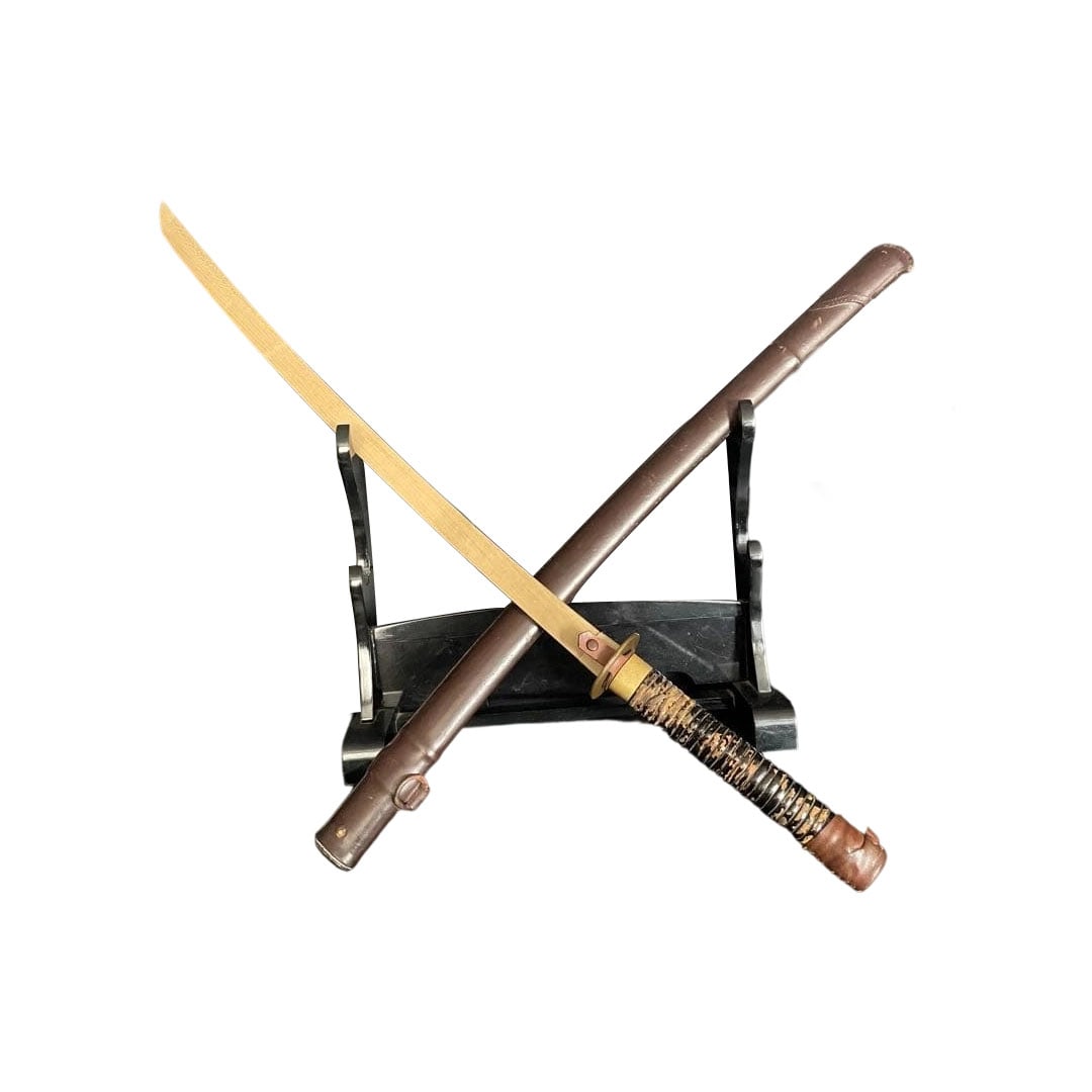Former Imperial Japanese Army Military Sword Mounting with Field Sheath Leather Covering, Armament (1 of 18)