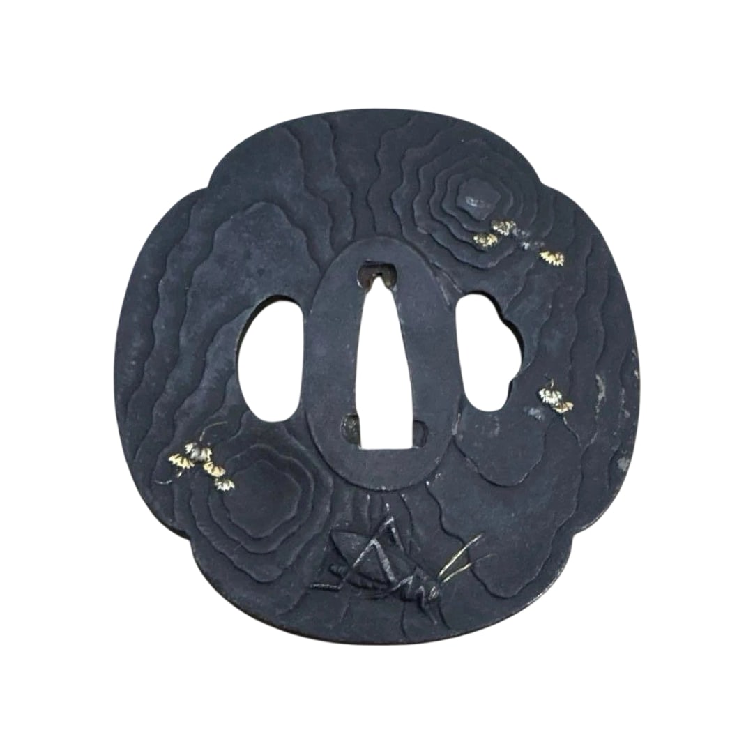 Tsuba: Sword Guard Iron Sword Fittings Antique Insect (1 of 3)