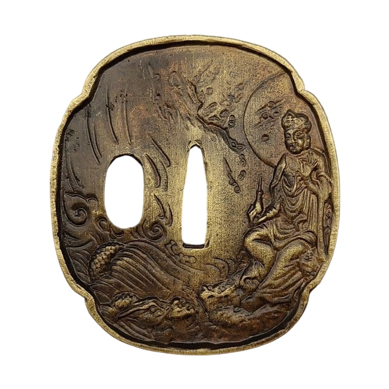 Tsuba, alloy, modern piece, habaki, tsuba, sword fittings, Japanese sword mountings. (1 of 7)
