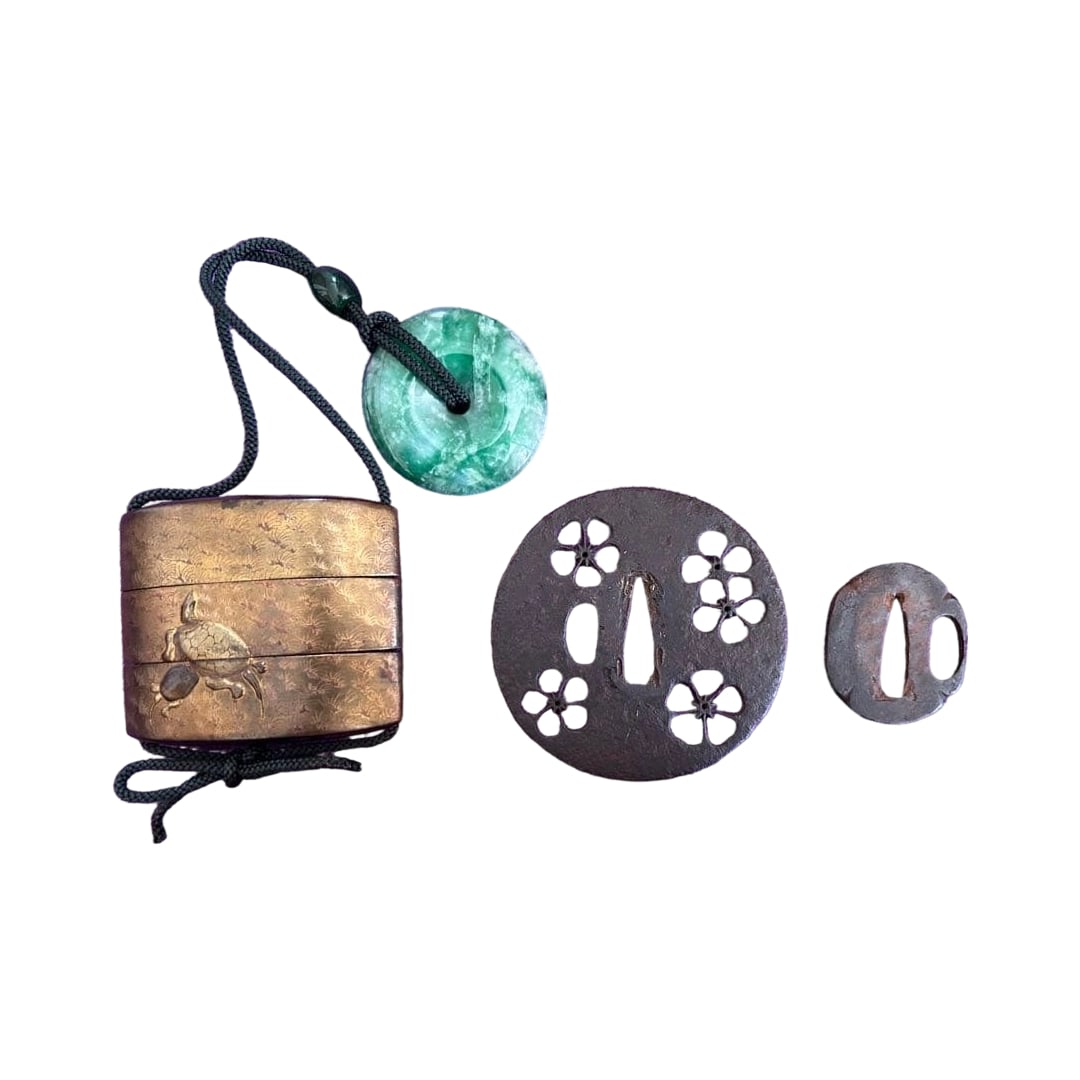 Two Antique Swordsmith Tsuba, Inro, Netsuke, Armor Collection Set, Antiques (1 of 11)