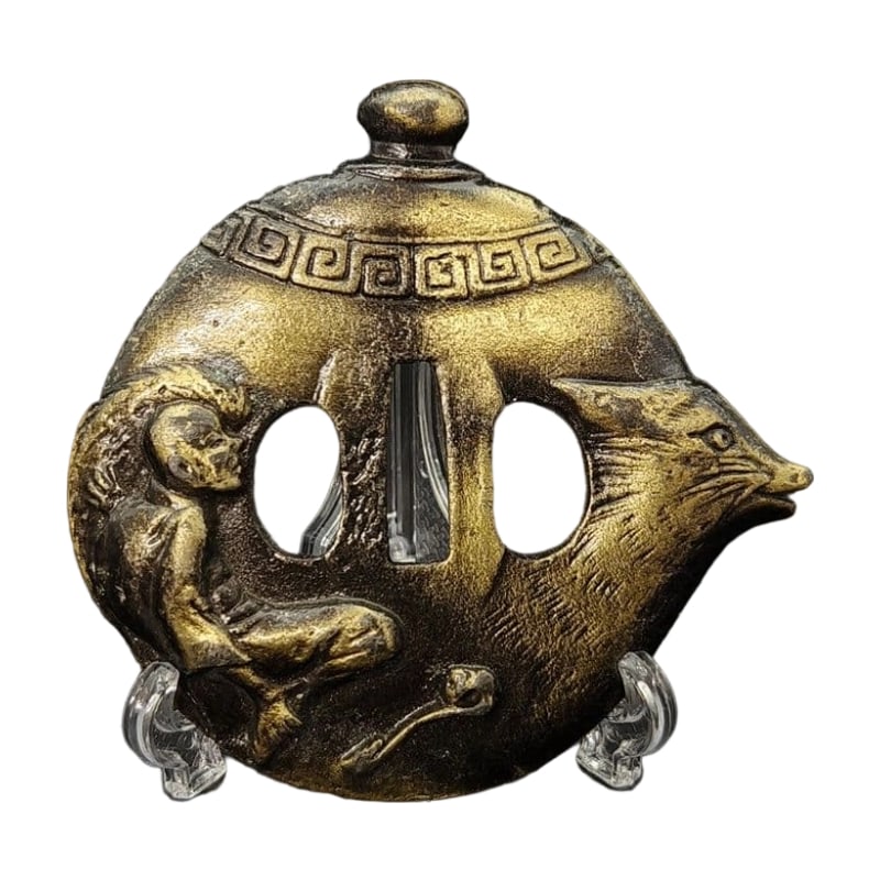 Tsuba, Alloy, Modern Piece. Tsuba, Sword Guard, Sword Art, Japanese Sword Fittings. (1 of 7)